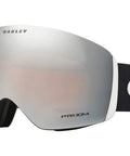 Oakley Flight Deck Ski Goggles Matte Black With Prizm Black Iridium Lens showing rimless design and wide field view.