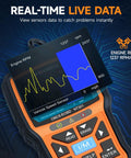 OBD2 Scanner With Live Data And Diagnostics For Check Engine Light DTC Retrieval Readiness Status MIL Reset Vehicle VIN Readout