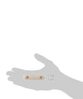 Oblong Rubber Bumpers with Screws Set of Eight, half inch diameter, two point two inch length, zinc plated finish shown in hand for scale.