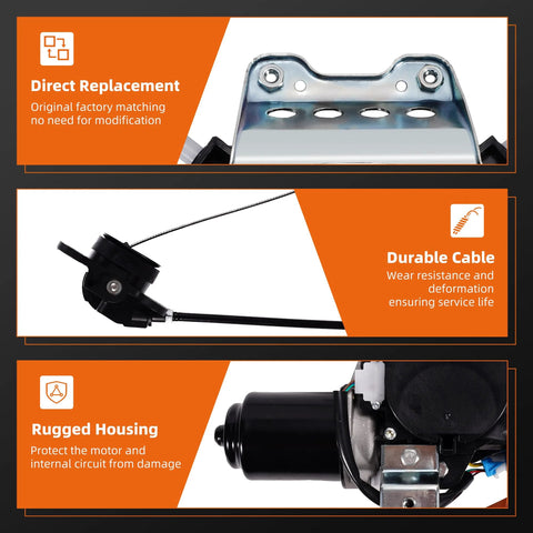 Right Passenger Side Sliding Door Motor And Cable Repair Kit For Odyssey 2005-2010 3.5L V6 with durable cable and rugged housing