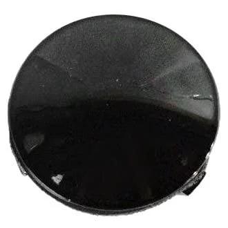 Cover Close Out OEM Part 68254145AA Direct Fit Replacement for Chrysler Dodge Jeep Vehicles, round black plastic part, top view
