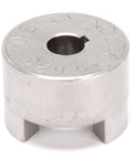 Coupling L-095 5/8 Go-To OEM Replacement Part For Jade Ovens And Commercial Kitchen Equipment, top view of round metal component.