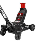 Heavy Duty Off Road Floor Jack With 3 Ton Capacity And Big Wheel Design For Muddy Terrains, Dual Pistons Quick Lift Pump