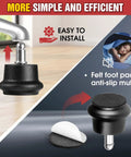 Office Chair Caster to Glide Conversion Feet Self Adhesive Felt Pads shown with installation and felt pad details.
