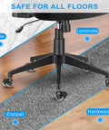 5-Pack Office Chair Caster Wheels Heavy-Duty Low Noise for Hardwood Floors and Carpet on different floor types