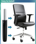 Heavy Duty Adjustable Office Chair Hydraulic Cylinder Replacement supports up to 1000 pounds showing installation with office chair