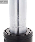 6 Inch Long Stroke Office Chair Gas Lift Cylinder Replacement close-up with engraved instructions, heavy duty build.