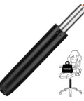 Heavy-duty gas cylinder for a chair, supporting 1000 lbs. Features steel construction and a sleek black design.