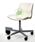 White office chair with 4 Pack Swivel Casters 1.5 Inch 360 Degree Universal Plastic Screw Socket Cabinet Stem Casters Heavy Duty Replacement