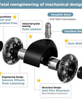 Two Inch Office Chair Wheels Set Of Five Heavy Duty Rubber Casters For Hardwood And Carpet With 2200 Lbs Capacity Universal Fit Smooth Rolling Replacement Black Stem Size Seven Sixteenth By Seven Eighths Inch Tool Free Installation diagram