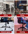 Collage of swivel chairs for office, home, shared space, and gaming with different designs and settings.