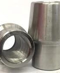 Offset Heim Joint Rod End with 3/4 Bore and 7/8-14 Shank, heavy duty tubing adapter shown from side angle view.