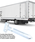 Trailer with 12 Inch Trailer Door Strap Hinge With Offset Bent Design for side doors on enclosed cargo trailers, focus on metal hinge