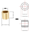 Oil Impregnated Sintered Bronze Sleeve Bearing Bushing For 8mm ID By 12mm OD By 10mm Length Self Lubricating 10 Pack diagram