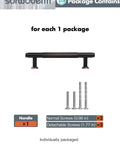 Five Pack Oil Rubbed Bronze Knurled Cabinet Handles With 3.78 Inch Center To Center 96mm Hole Spacing Solid Zinc Alloy Construction