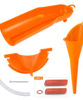 Oil Change Kit For Harleys And Big Twins With 50 Pcs O Ring Primary Drain Plugs, Drip Free Oil Filter Funnel, Crankcase Fill Funnel, Primary Case Seals And O Rings, Easy Spill Proof Maintenance Accessory Set components including funnels and O-rings