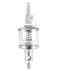 Oil Cup For Gravity Drip Feed Lubrication With M6x1 Thread, 16mL Capacity, Chrome Plated Steel, Clear Sight Window