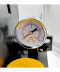 Close-up of gauge on Adjustable Oil Distributor With 0.5L 1L And 2L Capacities For Automatic CNC Electromagnetic Lubrication, brass body.