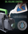 High Performance Three Point Five CFM Single Stage HVAC Vacuum Pump With One Quarter HP 110 Volt Motor Oil Filling