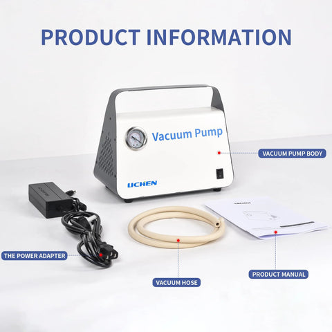 Oil Free Diaphragm Vacuum Pump For Liquid Filtration With 15 L Per Minute Flow Rate Dual Pressure Modes Portable Hose Kit For Lab Use shown with accessories