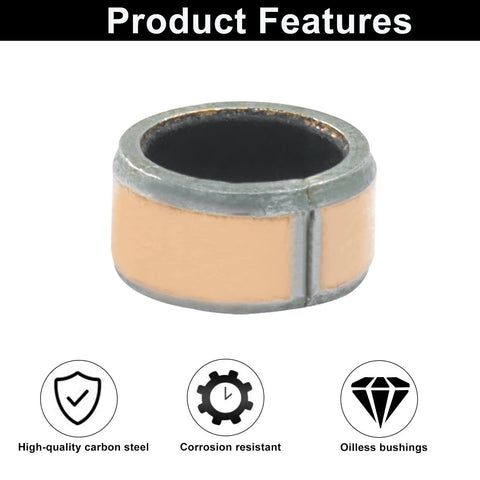 Oil Free Sleeve Bearings 10 Pcs 6mm Bore 8mm OD 4mm Length, carbon steel base, bronze sintered, composite coating