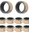 Oil Free Sleeve Bearings 10 Pcs 6mm Bore 8mm OD 4mm Length with Carbon Steel Base and Bronze Coating, front view