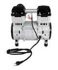 Oil-free vacuum pump for HVAC and industrial use, 1100W, 8 bar, durable design with aluminum alloy and copper motor, ideal for heavy-duty applications.