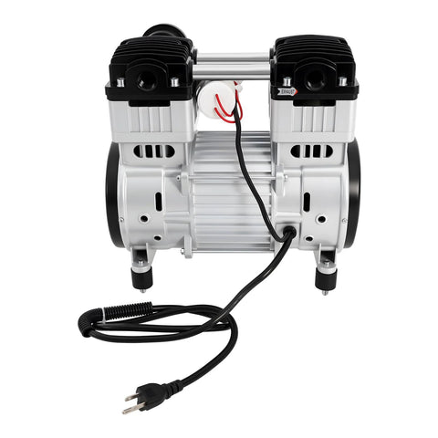 Oil-free vacuum pump for HVAC and industrial use, 1100W, 8 bar, durable design with aluminum alloy and copper motor, ideal for heavy-duty applications.
