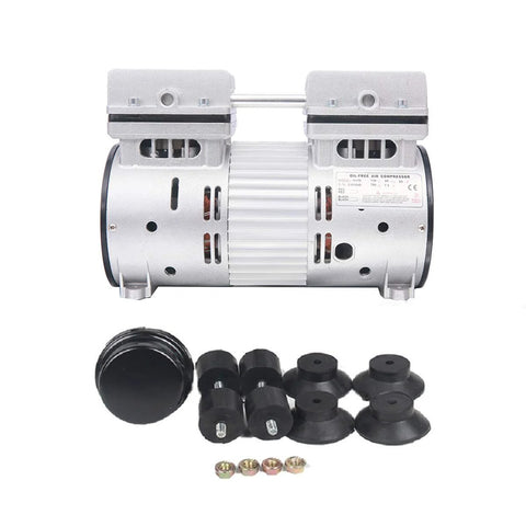 Oil Free 6 CFM Vacuum Pump 110V 780W Quiet High Vacuum Piston Compressor with US Plug and accessories