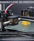 Oil Impregnated Sintered Bronze Sleeve Bearing Bushing 4mm ID By 8mm OD By 6mm Length in 3D printer application