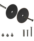 Oil Rubbed Bronze Door Hole Cover Plate Set fills unused knob and deadbolt openings on interior doors, boosting security and privacy while a neat, finished look; includes two 66mm plates and screws to fit 12-54mm holes