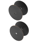 Oil Rubbed Bronze Door Hole Cover Plate Set fills unused knob and deadbolt openings on interior doors, boosting security and privacy