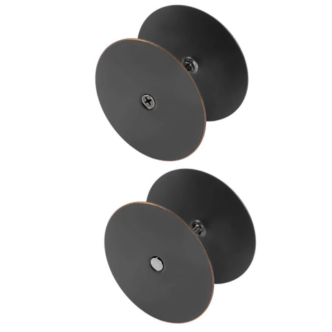 Oil Rubbed Bronze Door Hole Cover Plate Set fills unused knob and deadbolt openings on interior doors, boosting security and privacy
