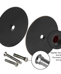 Oil Rubbed Bronze Door Hole Cover Plate Set fills unused knob and deadbolt openings on interior doors, includes two plates, screws.