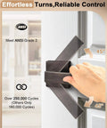 Beefy Heavy Duty Door Levers Set with Modern Square Design in use, showing effortless turns on an Oil Rubbed Bronze finish lever.