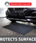 XL Oil Spill Mat For Garage Floors Premium Absorbent Oil Pad Reusable With Waterproof Backing under car on concrete floor