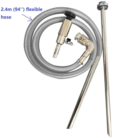 Oil Transfer Pump, Air Operated, Pneumatic, 55 Gallon Drum, 1.25 Inch ID, Teflon Packing hose and components