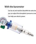 Oil Water Separator With Integrated Air Filter And Pressure Regulator For Spray Guns And Air Tools Inlet And Outlet G1 Quarter Inch Clear Water Filter