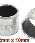 10 Pcs Plain Oilless Bearing Sleeves Composite Bushing 10 By 12 By 10mm Self Lubricating Carbon Steel Flanged Sleeve 1010
