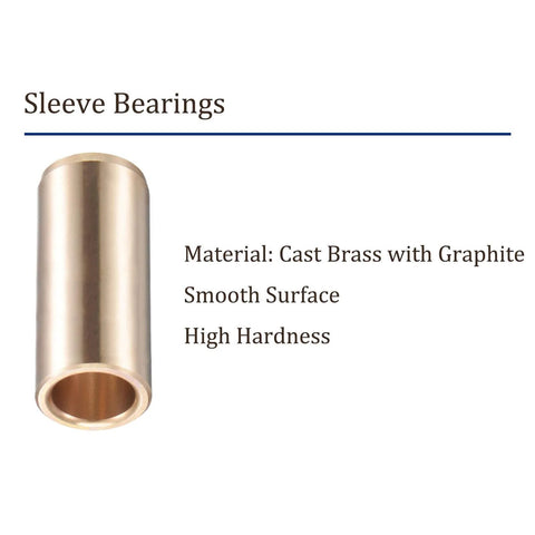 Oilless Brass Sleeve Bearing 10mm X 14mm X 30mm For Equipment And Machinery Use, cast brass with graphite and smooth surface