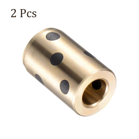 2 Pcs Sleeve Bearings 8x15x24mm Wrapped Oilless Brass Bushings For Machinery And Hydraulic Systems