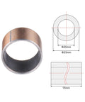 Sleeve Bearing 20mm Bore 23mm OD 15mm Length Oilless Wrapped Bronze Sintered Bushings diagram showing dimensions