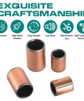 20 Pack Sleeve Bearings 8mm Bore 10mm Outer Diameter 6mm Length Oilless Self Lubricating Bronze Bushings High Load Capacity Plain Bearings