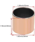 Oilless Bushing Sleeve Bearing, 1.25 Inch Bore, 1.40 Inch OD, 1.17 Inch Length, Self Lubricating, Carbon Steel, Bronze Interlayer