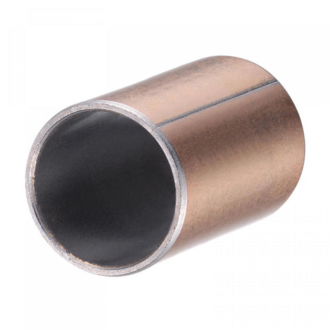 Oilless Sleeve Bearing 20mm Bore 23mm OD 40mm Length 2 Pack With Carbon Steel Base Bronze Sintered Composite Coating
