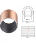 24mm Bore Sleeve Bearing 27mm Outside Diameter 30mm Length Oilless Bronze Sintered Coated Bushing diagram