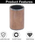 10 Pcs Sleeve Bearings Set 8mm Bore 10mm OD 15mm Length Wrapped Oilless Bronze Sintered Composite Coated Carbon Steel Plain Bearings