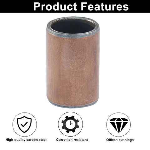 10 Pcs Sleeve Bearings Set 8mm Bore 10mm OD 15mm Length Wrapped Oilless Bronze Sintered Composite Coated Carbon Steel Plain Bearings