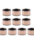 10 Pcs Oilless Sleeve Bearings Set 6mm Bore 8mm Outer Diameter 4mm Length, bronze sintered and composite coating, front view