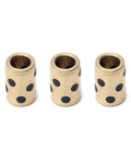 3Pcs Sleeve Bearing 6mm Bore 10mm OD 15mm Length Oilless Plain Bushings for machinery sliding parts, front view